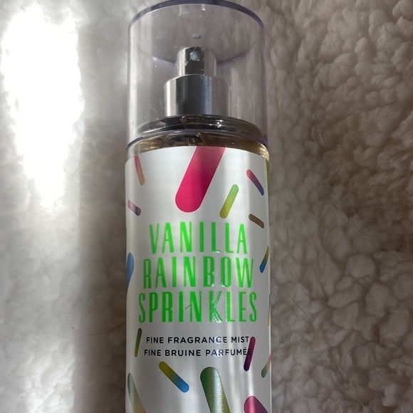 Bath & Body Works Vanilla Rainbow Sprinkles Mist with Colorful Design - Picture 2 of 2